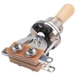 3 voies court droit commutateur de micro de guitare argent et beige (paquet de 2)