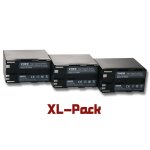 Vhbw 3x batterie compatible avec canon xf300, xf305, xf100, xf105 cam�ra vid�o cam�scope (6600mah, 7, ...