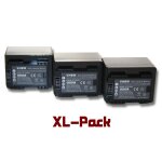 3 x batteries vhbw set 2400mah pour camra appareil photo canon legria hf r606, hf r66, hf r68 comme ...