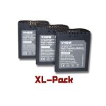 3 x vhbw batterie set 600mah pour camra panasonic: lumix dmc - fz7, fz8, fz18, fz28, fz30, fz35, fz38, ...