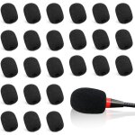 30 pices bonnettes en mousse, eponge de microphone coupe - vent, filtres pop pour microphones  main, ...