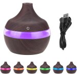 300 ml humidificateur a ultrasons deep wood grain huile essentielle air frais brume aroma diffuseur