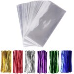 300 pcs 4  x 9  cellophane sacs traitent claire plat violoncelle traiter les sacs de 1, 4 mil d'�paisseur ...