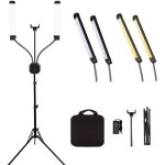 3000 - 6500k, cri 90 + lampe vido dimmable led 50 w avec sac trpied kit d'eclairage de photographie ...