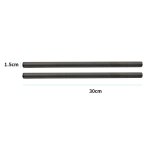 300mm tube carbone - tige de fixation pour camscope, 2 pices, diamtre 15mm, fiber de carbone, accessoire ...