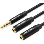 30cm cable audio splitter jack 3. 5mm mle vers double jack femelle adaptateur, pour ecouteurs, casques, ...
