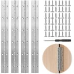 30cm charnire piano acier inoxydable, lot de 4 charnire  tige pour piano acier avec 48 vis inoxydable ...