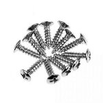 36x style de vis de m�diator pour guitare, mont� sur stratcaster silver