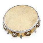 3991 - tambourin a peau naturelle avec cymbalettes  20 cm