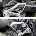 3d resin stickers batti heel protection compatible with yamaha tracer 900 (heel beat protectors)