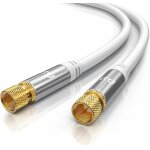 3m câble d'antenne satellite coaxial tv mâle à mâle - connecteur f mâle vers f mâle plaqués or 135 db ... 3m câble d'antenne satellite coaxial tv mâle à mâle - connecteur f mâle vers f mâle plaqués or 135 db ...