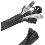 3m manchon de cache câble, 13 - 22mm réglable gaine câble tressée, extensible gaine range cable informatique, ... 3m manchon de cache câble, 13 - 22mm réglable gaine câble tressée, extensible gaine range cable informatique, ...