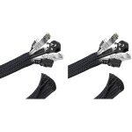 3m manchon de cache câble, 13 - 22mm réglable gaine câble tressée, extensible gaine range cable informatique, ... 3m manchon de cache câble, 13 - 22mm réglable gaine câble tressée, extensible gaine range cable informatique, ...