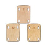 3pcs cales de cou de guitare, cale de manche de guitare en bois derable massif 0, 25, 0, 5 et 1 degr ...