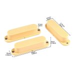 3pcs crme sans trou ferm simple bobine pick up housses pour guitare electrique de style strat
