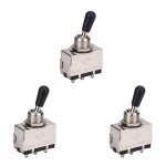 3pc guitare 3 voies interrupteur a bascule m�tal ferm� 3 voies s�lecteur avec noir pointe bouton replacemen ...