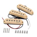 3pcs micro guitare simple bobine humbucker micros manche pont intermdiaire ensemble pour st beige guitar ...