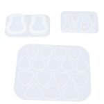 3pcs moules en r�sine motif exquis blanc r�utilisable m�diator de guitare silicone moule kit pour bricolage ...