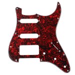 3ply hss guitar pickguard direct fit pour usa / mex fenders stratocaster strat, marron rouge