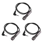 3x c�ble de micro de guitare c�ble pi�zo extr�mit� broche jack adaptateur de guitare c�ble d'instrument ...