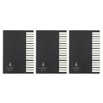 3x cinq lignes notes de musique carnet la musique b�ton personnel port�e carnet