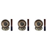 3x ensemble de chantants tibtains avec nouveau coussin stroker  double extrmit pour la mditation, ...