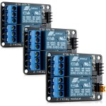 3x module de relais 2 canaux - lot de modules 5v - carte avec optocoupleur pour microcontr�leur compatible ...