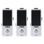 3x pdale d'accordeur chromatique de haute prcision pour guitare true bypass