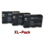 3x vhbw li - ion batterie (7. 4v) 1300mah avec infochip pour canon eos 5d mark ii, eos 5d mark iii, eos ...