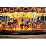 3x2m vinyle photographie toile de fond carrousel playground man�ge carnaval de f�te foraine colroful ...