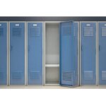 3x2m vinyle retour a l'ecole toile de fond casier bleu vestiaire pour studio shot fond de studio photobooth ...