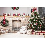 3x2m vinyle toile de fond noël arbre cheminée couronne cadeaux ours bougies intérieur fond décors studio ... 3x2m vinyle toile de fond noël arbre cheminée couronne cadeaux ours bougies intérieur fond décors studio ...