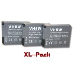 Vhbw 3x batterie compatible avec gopro hd naked hero, helmet hero, surf hero, motorsports hero, hero ...