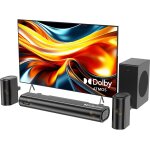 4. 1 barre de son tv avec dolby atmos, 300w home cinma enceintes pour tlviseur, 2 enceintes surround ...