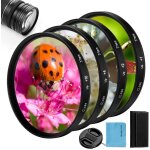 + 4, + 10) accessoire de filtre macro + kit de filtre pour objectif avec pochette de filtre pour appareil ...