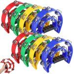 4 couleurs tambourin 23x20cm double rang�e de demi - lune tambourin pour les musiciens chanteurs bandes ...