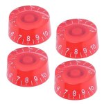 4 pcs acrylique basse boutons guitare electrique contr�le du volume potentiom�tre chapeau guitare accessoiresb ...