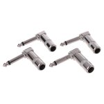 4 pcs angle droit 1 / 4 quot; ts mono tlphone plug guitare o connecteur 6. 35mm jack