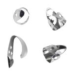 4 pcs guitare finger pick en acier inoxydable aspect brillant m�tal pouce pick guitare accessoires argent ...