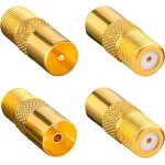 4 pièces adaptateur antenne tv, connecteur f coaxial sat convertisseurs pour câble satellite récepteur ... 4 pièces adaptateur antenne tv, connecteur f coaxial sat convertisseurs pour câble satellite récepteur ...