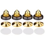 4 pièces / ensemble de pointes de haut - parleur plaquées or, pieds de support cône subwoofer amplificateur ... 4 pièces / ensemble de pointes de haut - parleur plaquées or, pieds de support cône subwoofer amplificateur ...