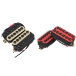 4 pices guitare pick - up humbucker double bobine pont cou micros pour heavy metal rock - 2 pices rouge ...