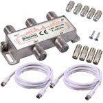 4 - voies répartiteur large bande tv catv dâ¿intérieur séparateur moca 5 - 2500mhz avec 2 * 1, 5 m de ... 4 - voies répartiteur large bande tv catv dâ¿intérieur séparateur moca 5 - 2500mhz avec 2 * 1, 5 m de ...