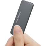 40h dictaphone, 58gb enregistreur vocal numrique avec activation vocale en botier mtallique, usb c ...
