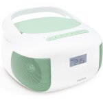 477186 lecteur cd radio fm portable bluetooth - poste boombox stro mp3 entre usb, aux - in, micro ...