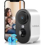 4g lte camra de scurit intrieur avec carte sim, 2k super hd camra ip portable, batterie 6000mah, ...