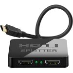 4k hdmi splitter adaptateur 1 entre 2 sorties pour deux moniteurs commutateur d'cran, 4k hd 1080p audio ...
