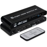 4k switch hdmi 5 entrées 1 sortie, 5x1 commutateur 5 ports avec télécommande prise en charge 4k uhd 3d, ... 4k switch hdmi 5 entrées 1 sortie, 5x1 commutateur 5 ports avec télécommande prise en charge 4k uhd 3d, ...