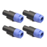 4pcs 4 ple haut - parleur plug twist lock cble connecteur pour neutrik speakon nl4fc
