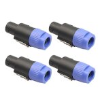 4pcs 4 ple haut - parleur plug twist lock cble connecteur pour neutrik speakon nl4fc